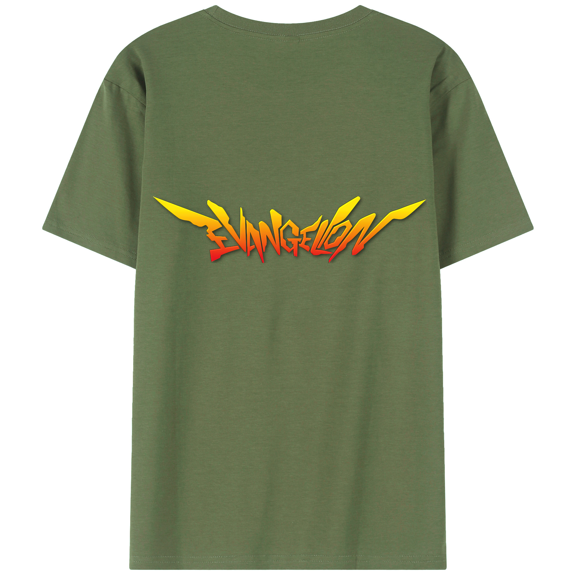（画像用） EVA 新世紀エヴァンゲリオン 綿100％ メンズ半袖Tシャツ（バックプリント） 通気性